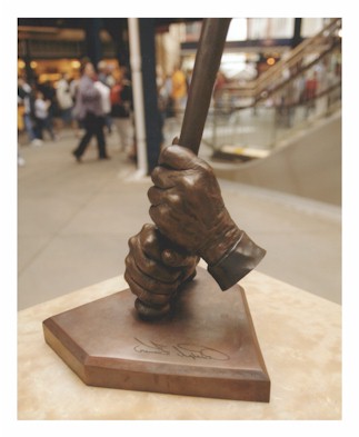 Bronze Sculpture Of Raph Kiner's Hands at PNC Park