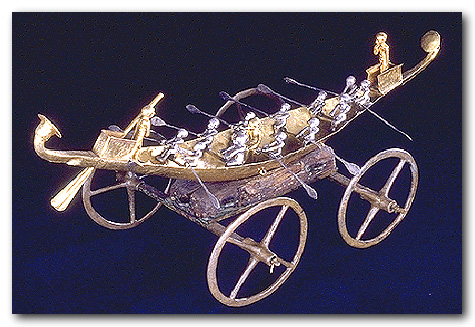 Egyptian history : Ceremonial Barque made fo electrum and gold